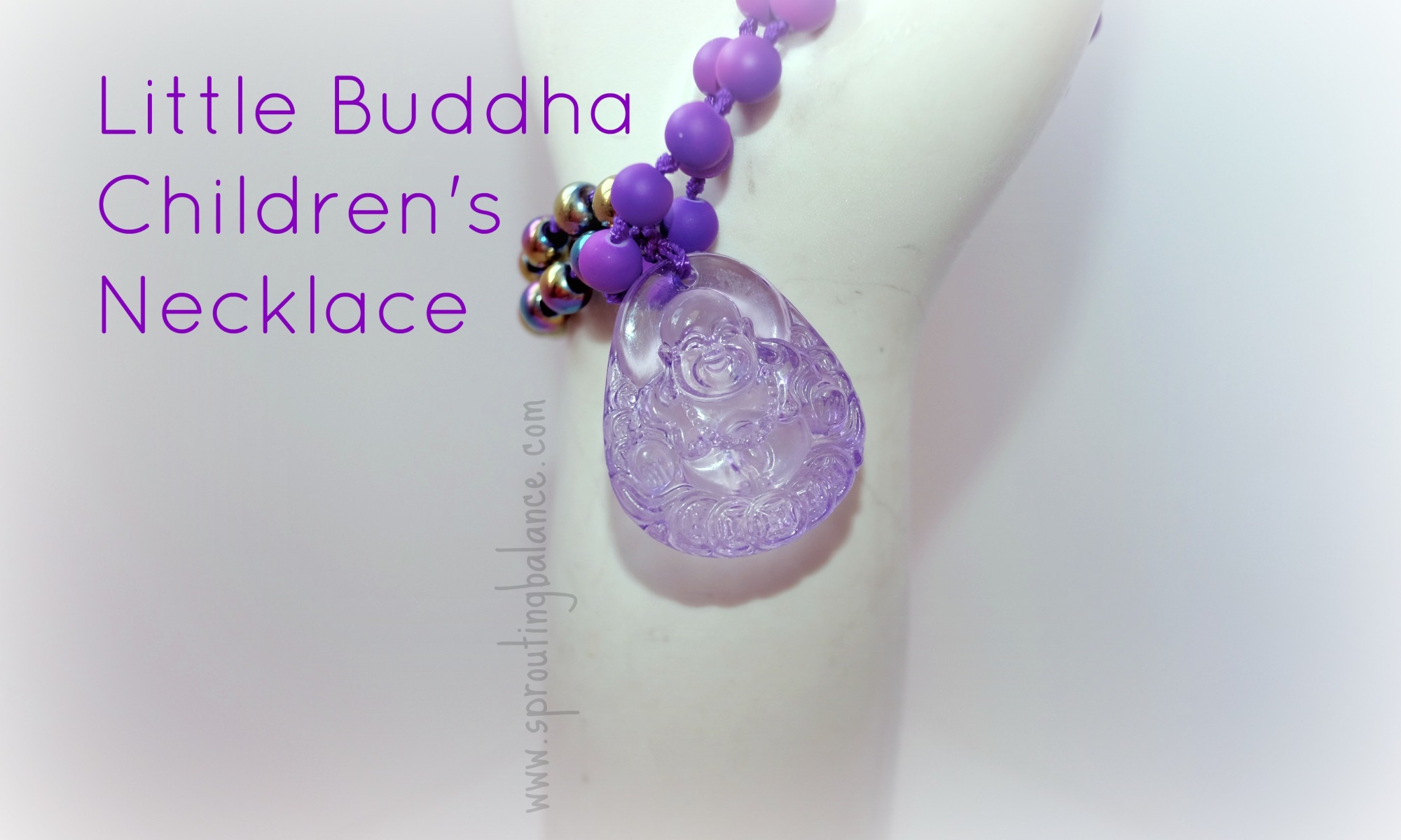 Little Buddha Children's Necklace | www.sproutingbalance.com | #Buddha #Yoga #Necklace #Children #Meditation